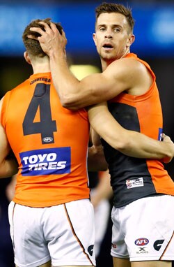 JLTGame2-Slider.jpg Brett Deledio and Toby Greene will play for the first time this season in Friday night's JLT Series clash with the Swans. - Brett Deledio,GWS Giants,Toby Greene,AFL,Sydney Swans,Blacktown International Sportspark,JLT Series